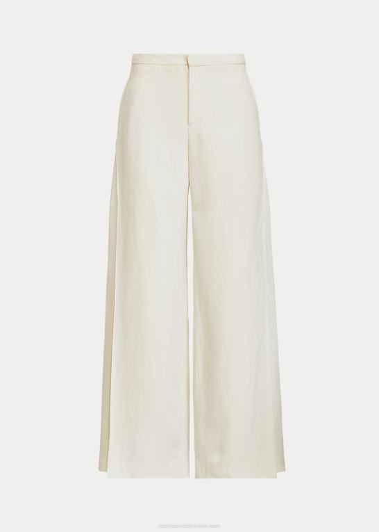 off white Kvinder Ralph Lauren leora bukser i hørblanding Z426B3497