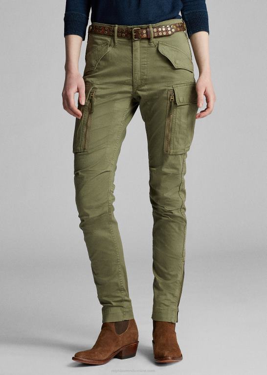 oliven Kvinder Ralph Lauren stretch skinny cargo bukser Z426B3610