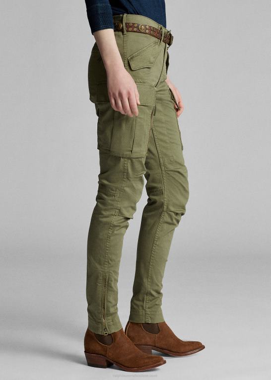 oliven Kvinder Ralph Lauren stretch skinny cargo bukser Z426B3610