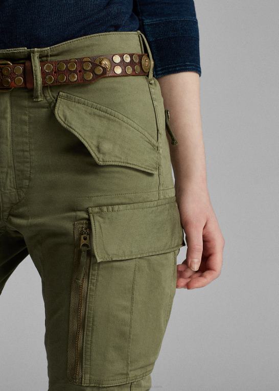oliven Kvinder Ralph Lauren stretch skinny cargo bukser Z426B3610