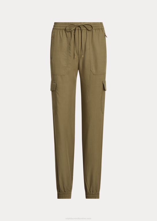 oliven bregne Kvinder Ralph Lauren twill cargo ankelbukser Z426B4294
