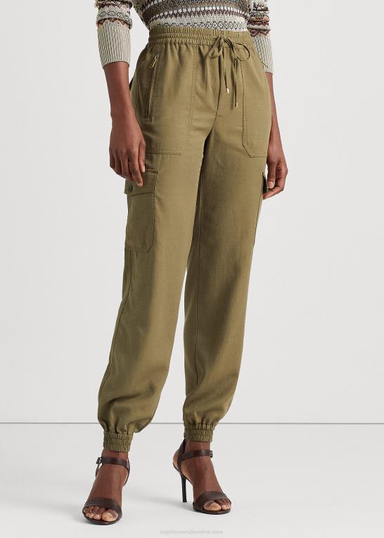 oliven bregne Kvinder Ralph Lauren twill cargo ankelbukser Z426B4294