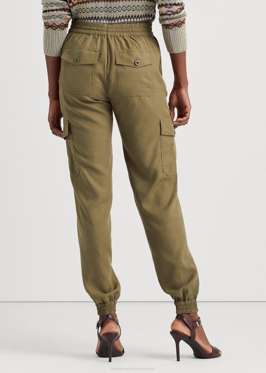 oliven bregne Kvinder Ralph Lauren twill cargo ankelbukser Z426B4294