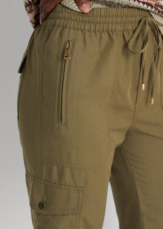 oliven bregne Kvinder Ralph Lauren twill cargo ankelbukser Z426B4294
