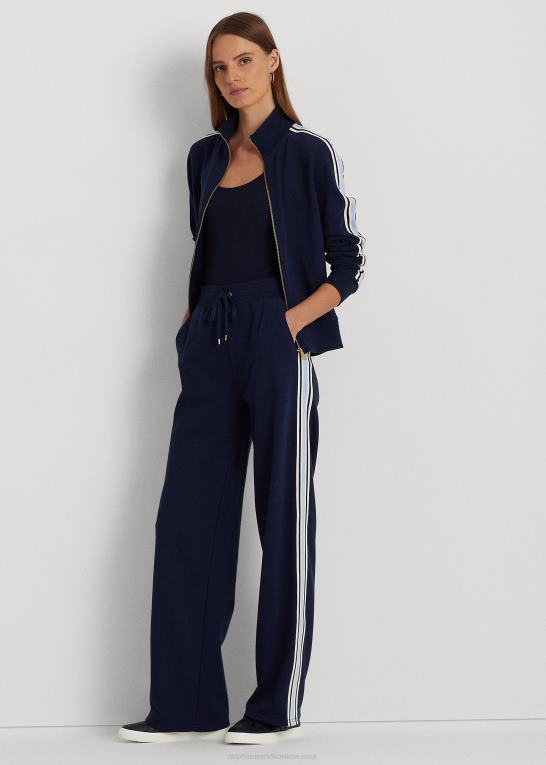 raffineret flåde Kvinder Ralph Lauren atletisk fransk frottébuks i sidestriber Z426B4076
