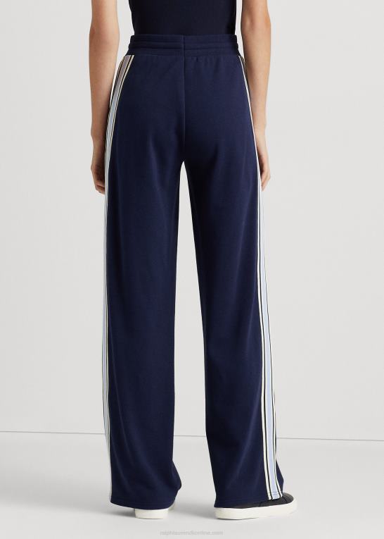 raffineret flåde Kvinder Ralph Lauren atletisk fransk frottébuks i sidestriber Z426B4409
