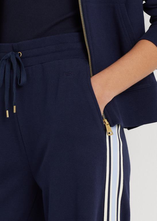 raffineret flåde Kvinder Ralph Lauren atletisk fransk frottébuks i sidestriber Z426B4409