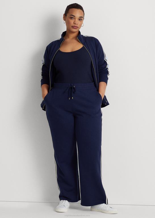 raffineret flåde Kvinder Ralph Lauren atletisk fransk frottébuks i sidestriber Z426B4647