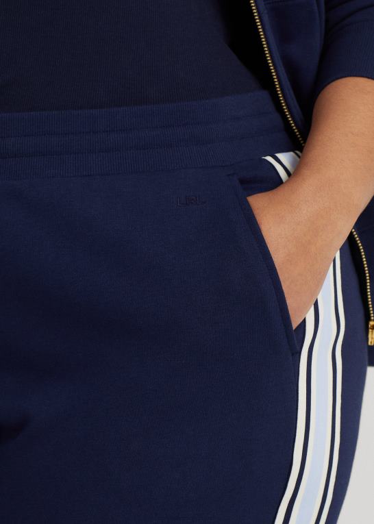 raffineret flåde Kvinder Ralph Lauren atletisk fransk frottébuks i sidestriber Z426B4647