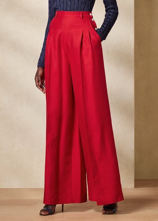 rouge Kvinder Ralph Lauren graciela silke shantung bukser Z426B3515