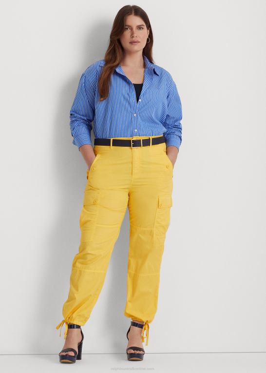 solfisk gul Kvinder Ralph Lauren fjervægt twill cargo ankelbukser Z426B4807