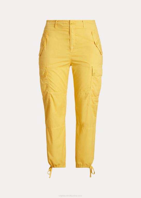 solfisk gul Kvinder Ralph Lauren fjervægt twill cargo ankelbukser Z426B4807