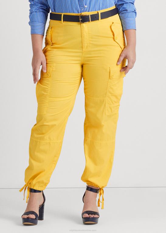 solfisk gul Kvinder Ralph Lauren fjervægt twill cargo ankelbukser Z426B4807