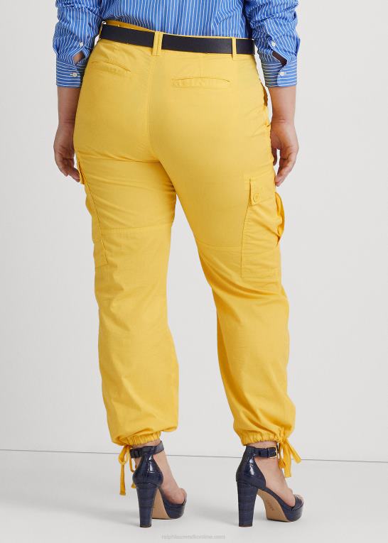 solfisk gul Kvinder Ralph Lauren fjervægt twill cargo ankelbukser Z426B4807