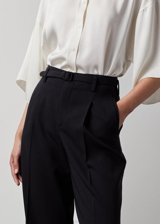 sort Kvinder Ralph Lauren acklie uld gabardinbukser Z426B3530