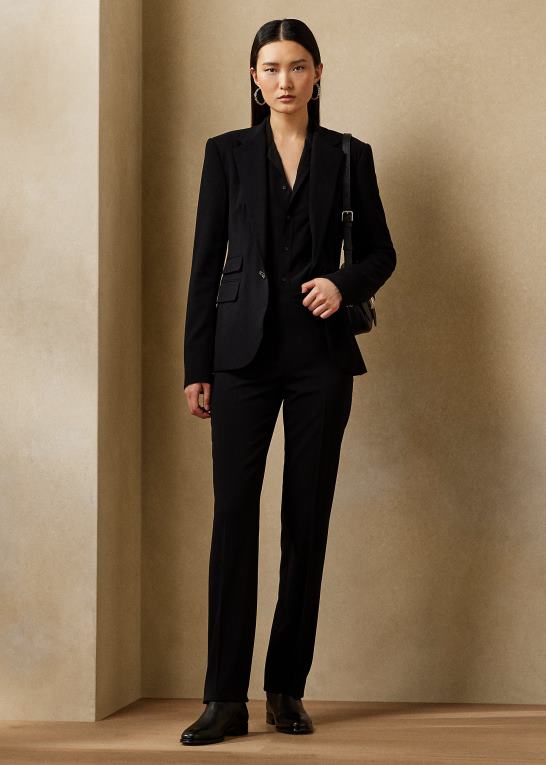 sort Kvinder Ralph Lauren alandra stretch uldbukser Z426B3446