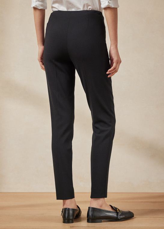 sort Kvinder Ralph Lauren annie uld crepe ankelbukser Z426B9369