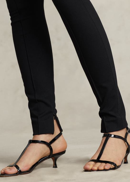 sort Kvinder Ralph Lauren den tynde legging med lynlås i siden Z426B3173