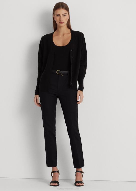 sort Kvinder Ralph Lauren dobbeltsidet stretch bomuldsbukser Z426B9587