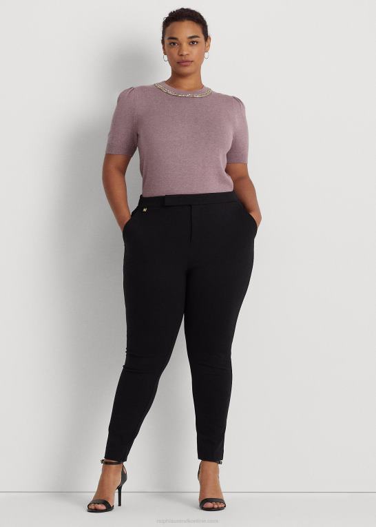 sort Kvinder Ralph Lauren lige ponte bukser Z426B4722