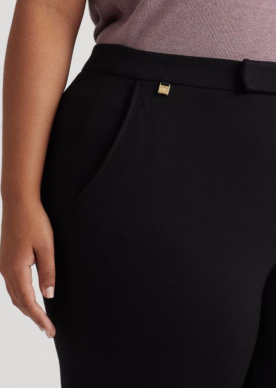 sort Kvinder Ralph Lauren lige ponte bukser Z426B4722