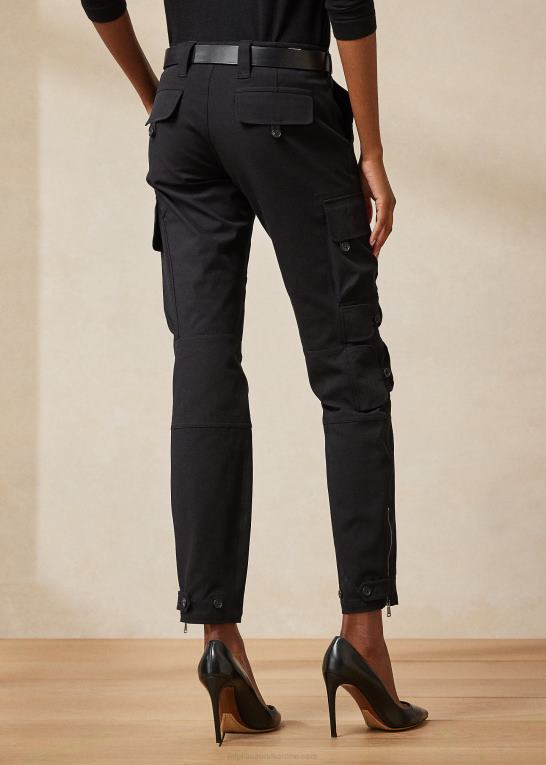 sort Kvinder Ralph Lauren mitchell stretch bomuldstwill bukser Z426B3571
