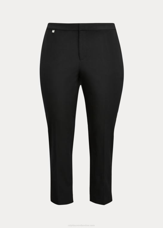 sort Kvinder Ralph Lauren skinny bukser i bomuldstwill Z426B4715