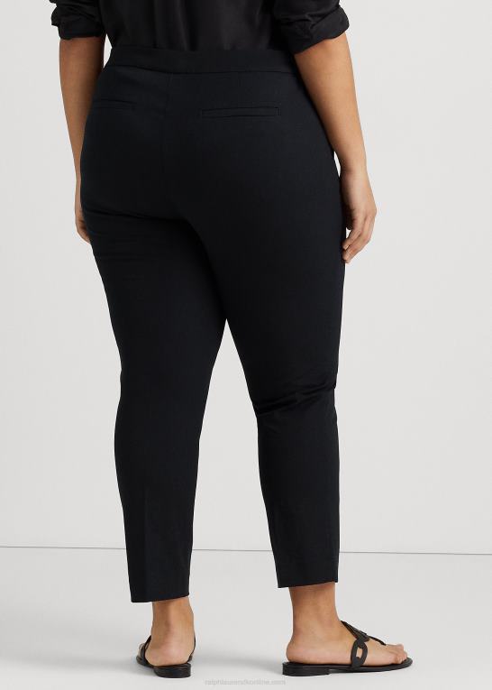 sort Kvinder Ralph Lauren skinny bukser i bomuldstwill Z426B4715