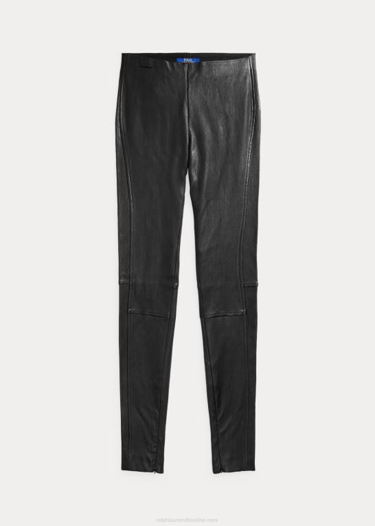 sort Kvinder Ralph Lauren skinny bukser i læder Z426B3342