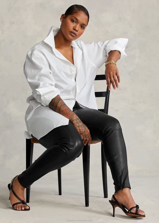sort Kvinder Ralph Lauren skinny bukser i læder Z426B3342