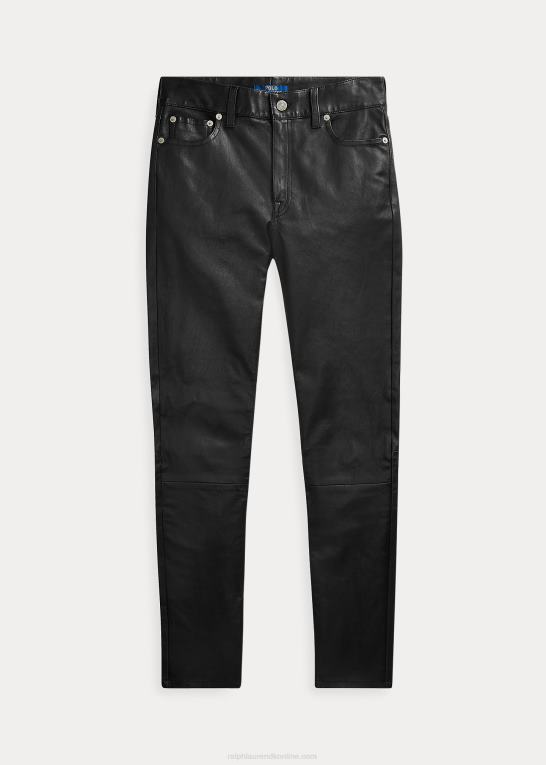 sort Kvinder Ralph Lauren skinny bukser i læder med 5 lommer Z426B3279