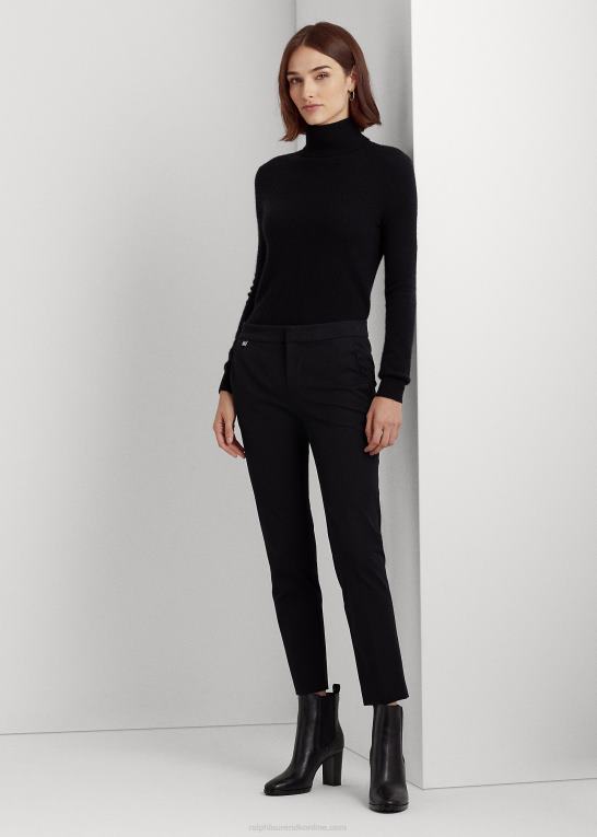 sort Kvinder Ralph Lauren skinny bukser i stretch i bomuld Z426B4167