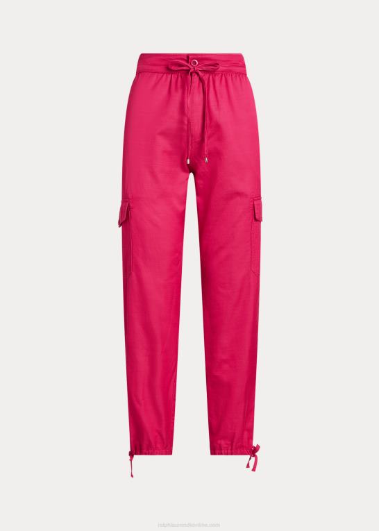 sport pink Kvinder Ralph Lauren shantung cargo ankelbukser Z426B3930