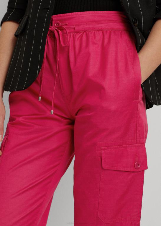 sport pink Kvinder Ralph Lauren shantung cargo ankelbukser Z426B3930