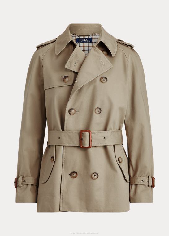 Kvinder Ralph Lauren trenchcoat med twill bælte Z426B4759