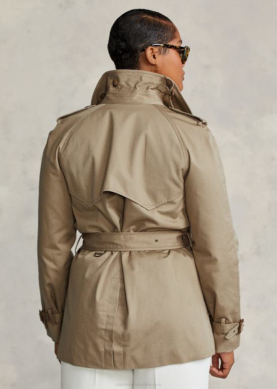 Kvinder Ralph Lauren trenchcoat med twill bælte Z426B4759