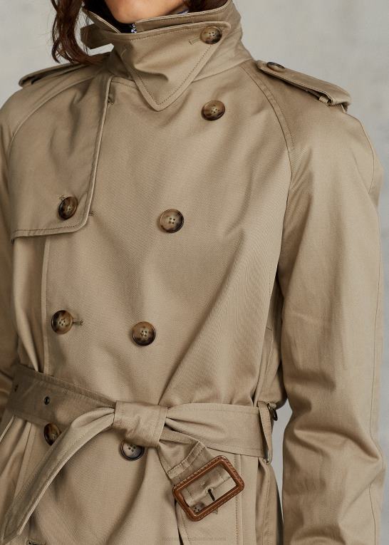 Kvinder Ralph Lauren trenchcoat med twill bælte Z426B4759