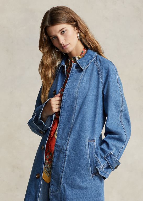 bacamacari vask Kvinder Ralph Lauren denim bilfrakke Z426B3177