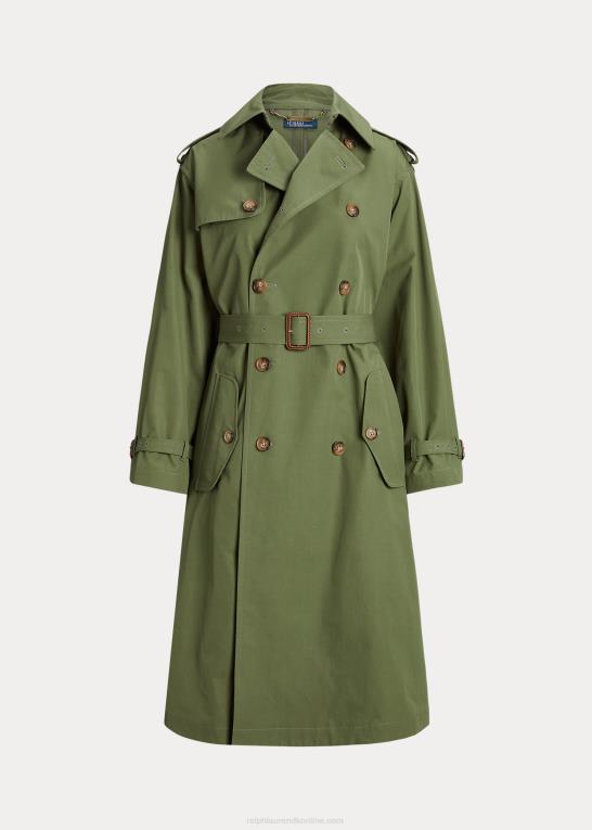 baldakin oliven Kvinder Ralph Lauren poplin trenchcoat Z426B9201
