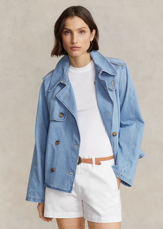 cobar vask Kvinder Ralph Lauren oversize boxy fit denim trenchcoat Z426B2972