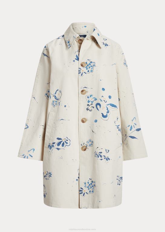 dækvask hvid Kvinder Ralph Lauren floral-motiv canvas frakke Z426B3099