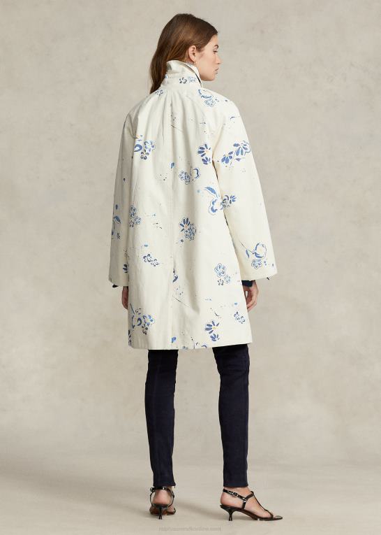 dækvask hvid Kvinder Ralph Lauren floral-motiv canvas frakke Z426B3099