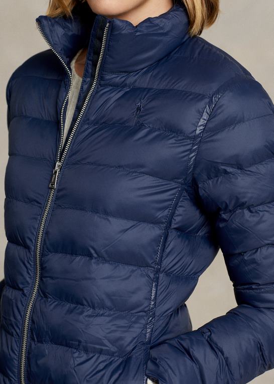 flyverflåde Kvinder Ralph Lauren pakbar quiltet taftfrakke Z426B3288