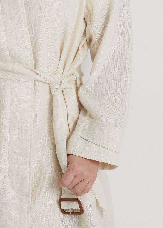 mascarpone creme Kvinder Ralph Lauren trenchcoat i sildeben med bælte Z426B4698