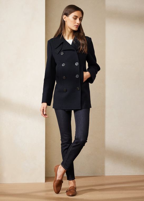 midnat Kvinder Ralph Lauren peacoaten Z426B9137