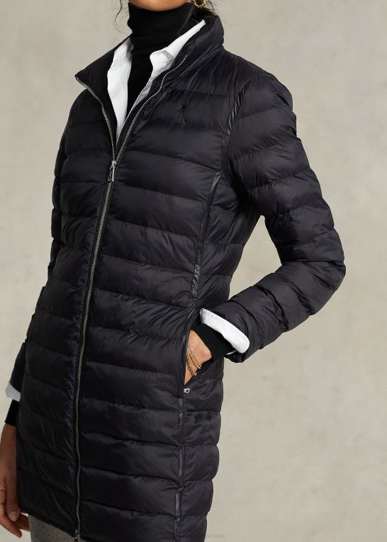 sort Kvinder Ralph Lauren pakbar quiltet taftfrakke Z426B3287