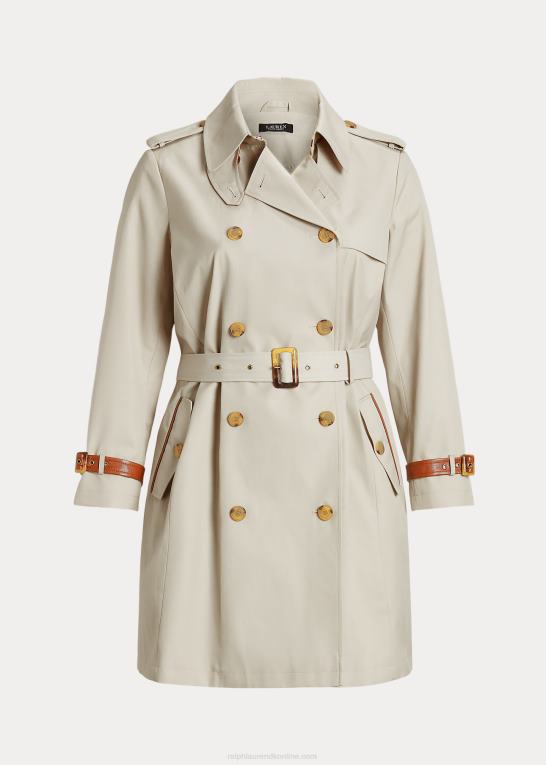 tone creme Kvinder Ralph Lauren trenchcoat med bælte Z426B4708