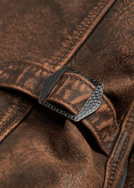 Brun Kvinder Ralph Lauren tætsiddende læderjakke Z426B3650