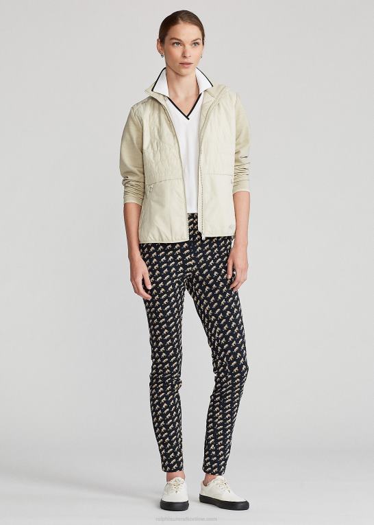 Kvinder Ralph Lauren quiltet hybrid jakke med lynlås Z426B9500