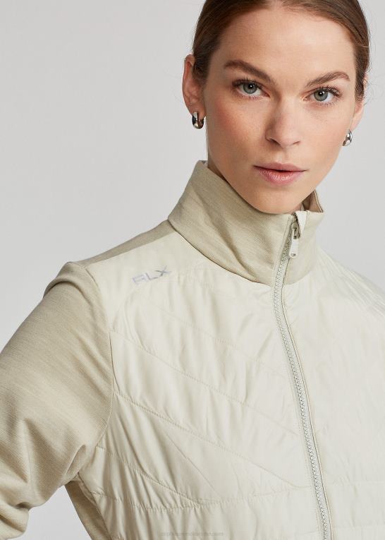 Kvinder Ralph Lauren quiltet hybrid jakke med lynlås Z426B9500